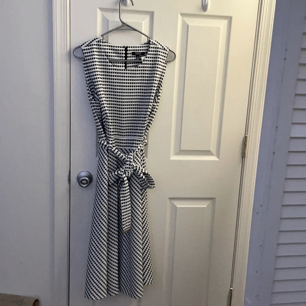 Black and white polyester/spandex dress. Like new.